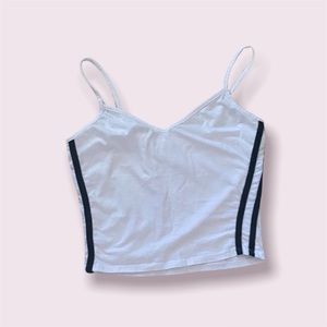Full Tilt NWOT White Striped Crop Top